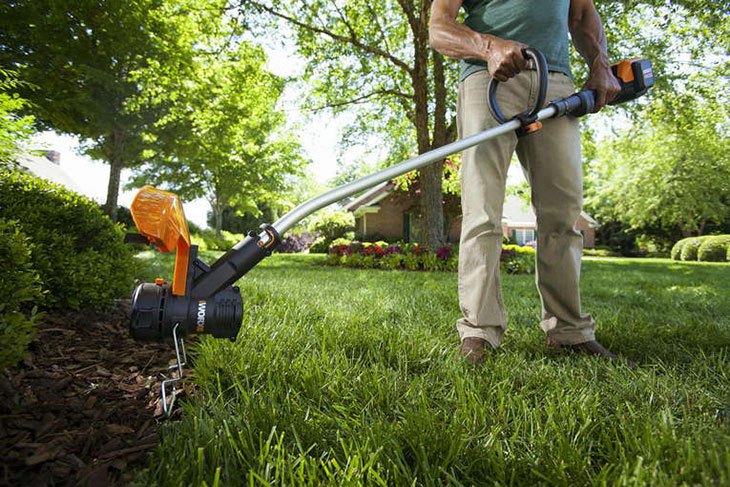 how to edge a lawn with string trimmer